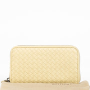Shop this authentic Bottega Veneta Beige Intrecciato Zip Around pre-loved on Labellov.com