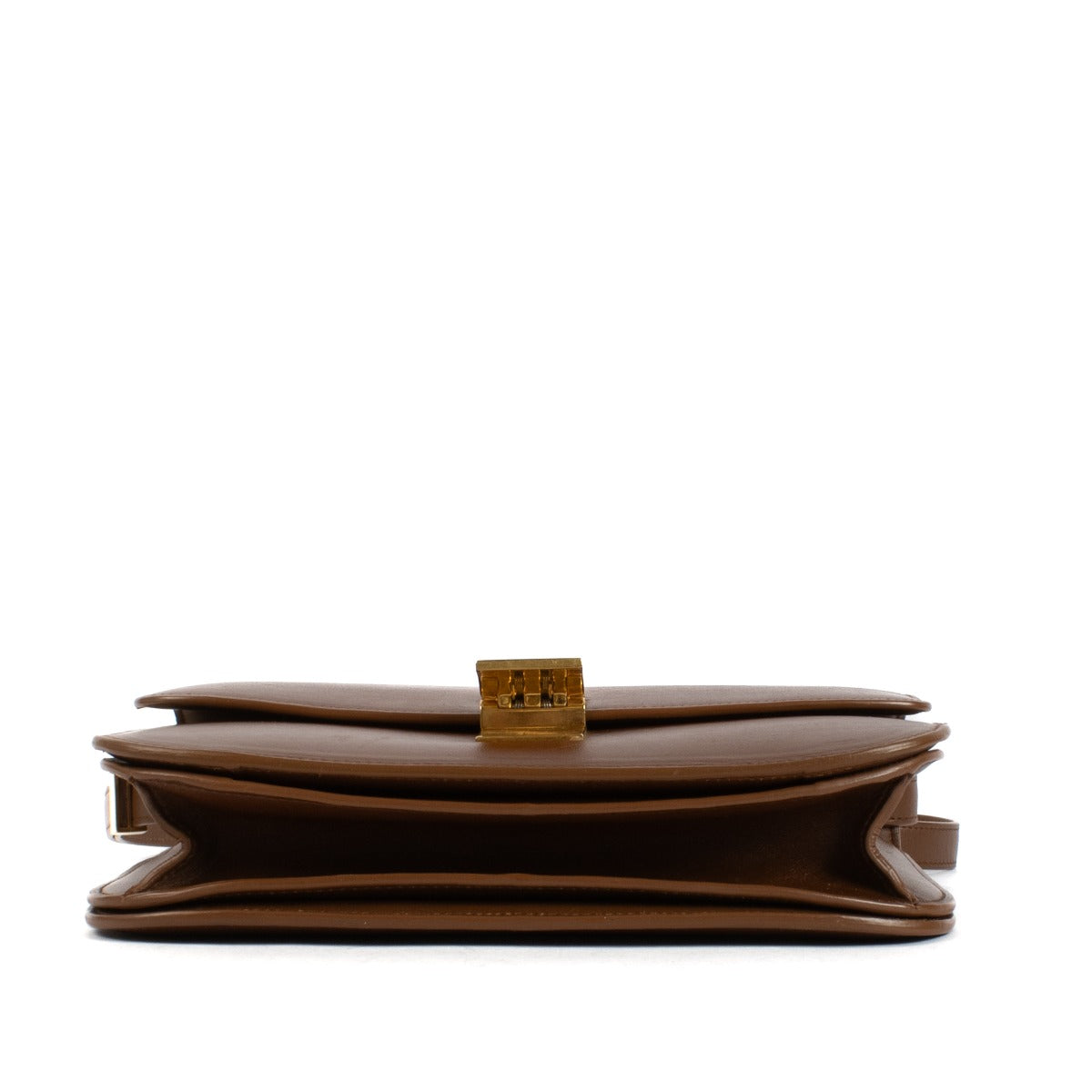 Celine Brown gladleren Medium Classic Box Bag