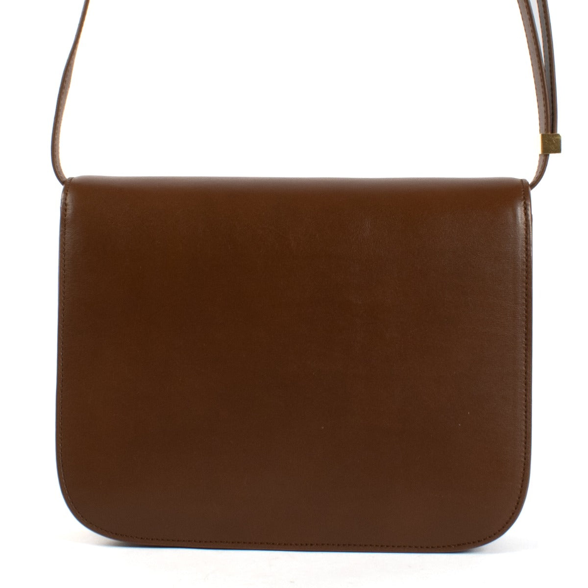 Celine Brown gladleren Medium Classic Box Bag