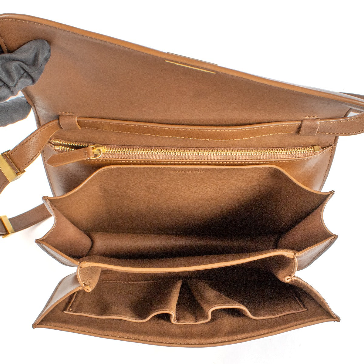 Celine Brown gladleren Medium Classic Box Bag