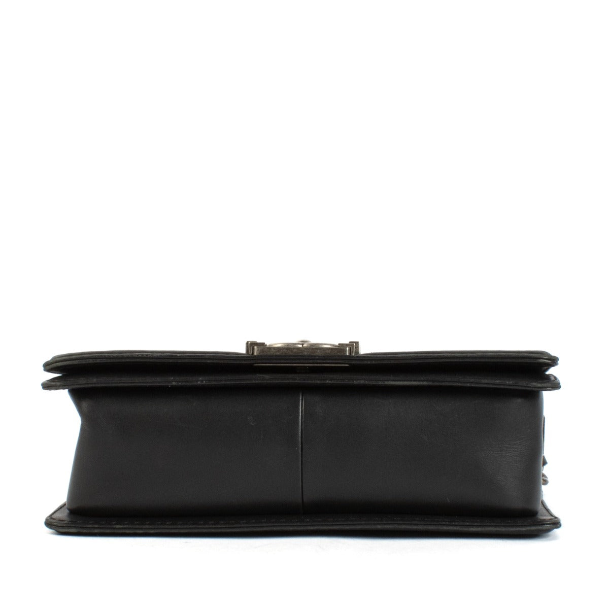Chanel Black Calfskin Wild Stitch Medium Boy Bag
