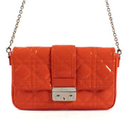 Christian Dior Orange Patent Leather New Lock Pouch