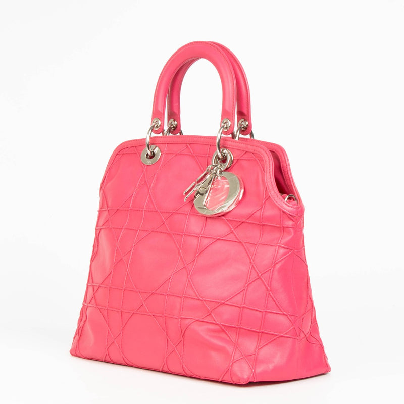 Shop this authentic Christian Dior Pink Lambskin Grandville Bag pre-loved on Labellov.com