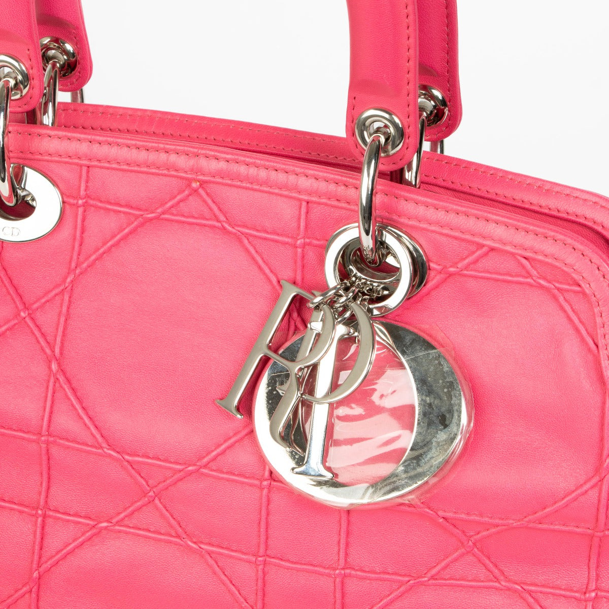 Shop this authentic Christian Dior Pink Lambskin Grandville Bag pre-loved on Labellov.com