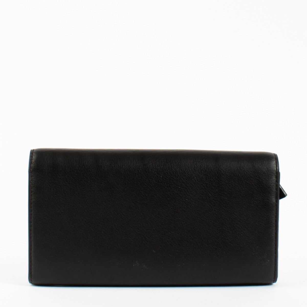 Delvaux Zwarte Polo/Struisvogelpoot Madame Lange Portemonnee