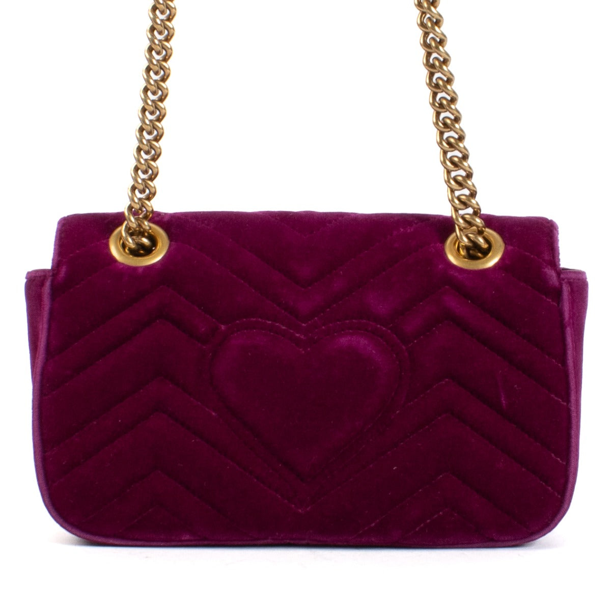 Gucci Purple Velvet Mini GG Marmont Bag