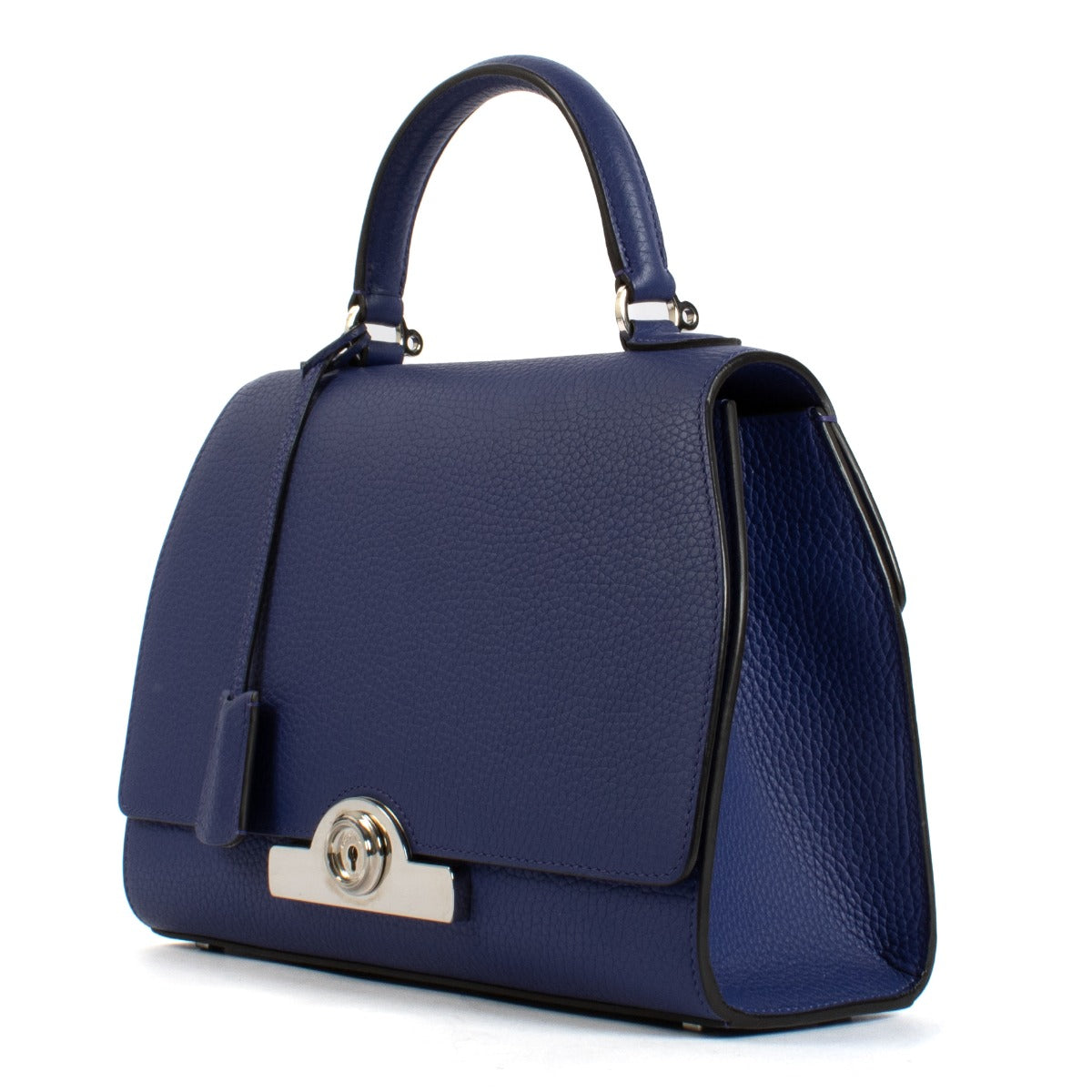 Sac Rejane PM en cuir bleu Moynat