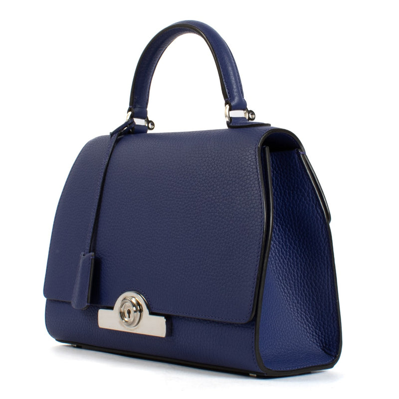 Sac Rejane PM en cuir bleu Moynat
