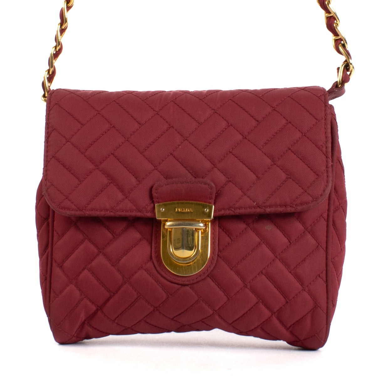 Sac bandoulière mini Prada en nylon rose