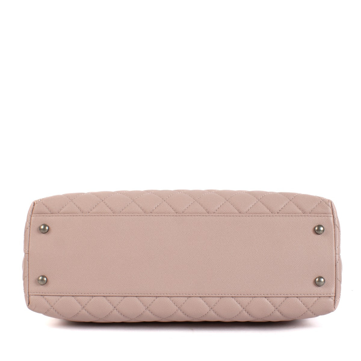 Chanel 17C Dusty Pink Caviar Maxi Coco Handle Tas