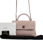 shop 100% authentic second hand Chanel Pink Caviar Maxi Coco Handle Bag on Labellov.com
