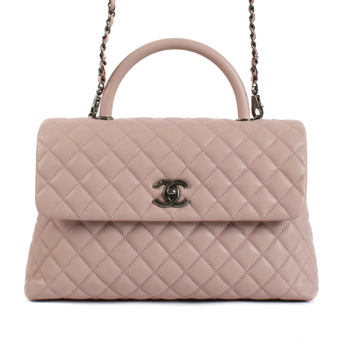 Chanel Pink Caviar Maxi Coco Handle Bag