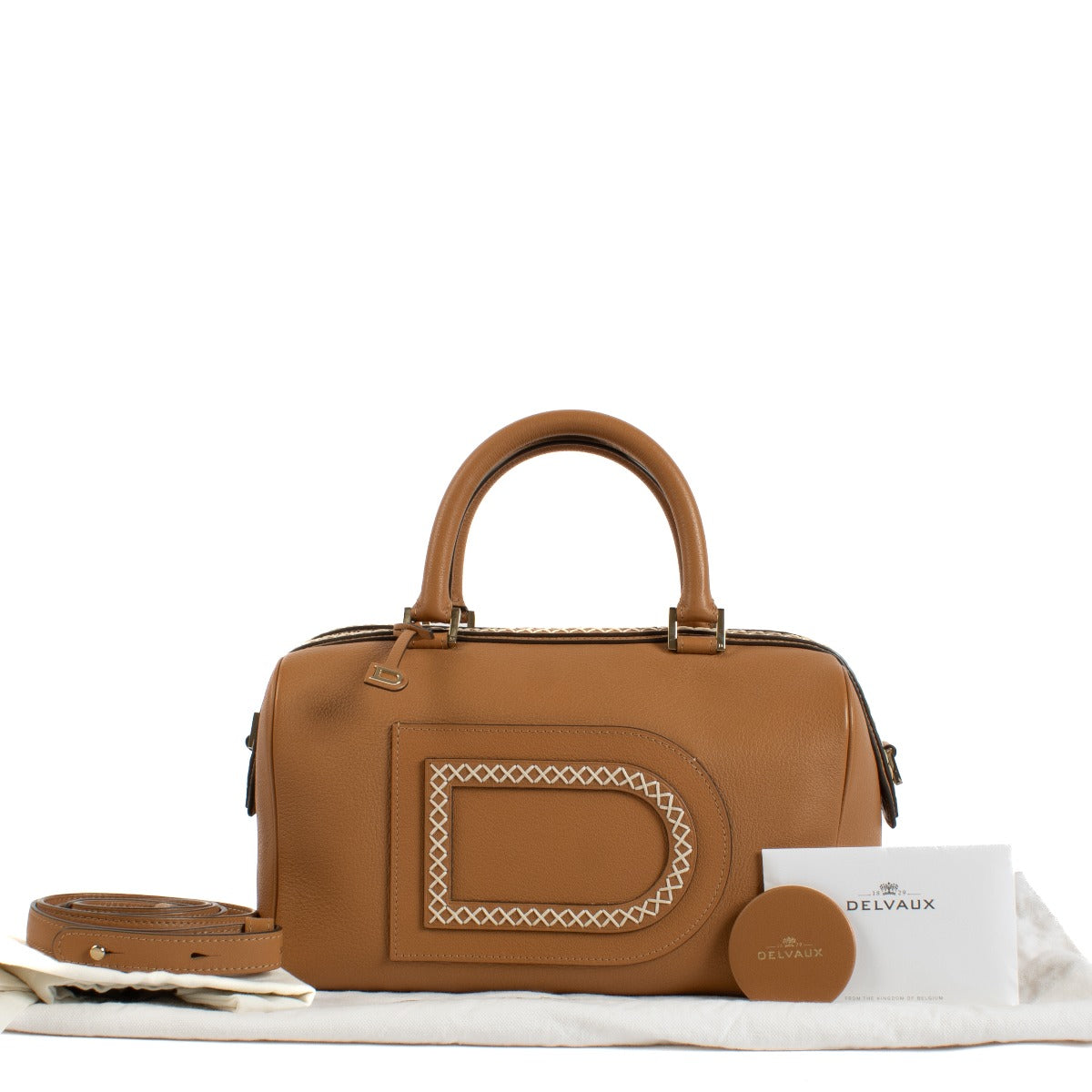 Delvaux Végétal Allure Louise Boston PM Surpiqué Bag