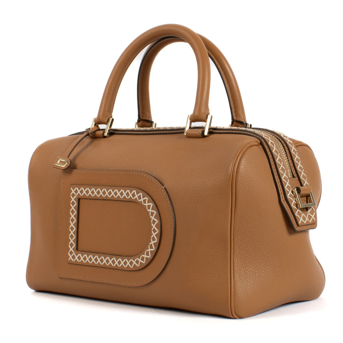 Delvaux Végétal Allure Louise Boston PM Surpiqué Bag