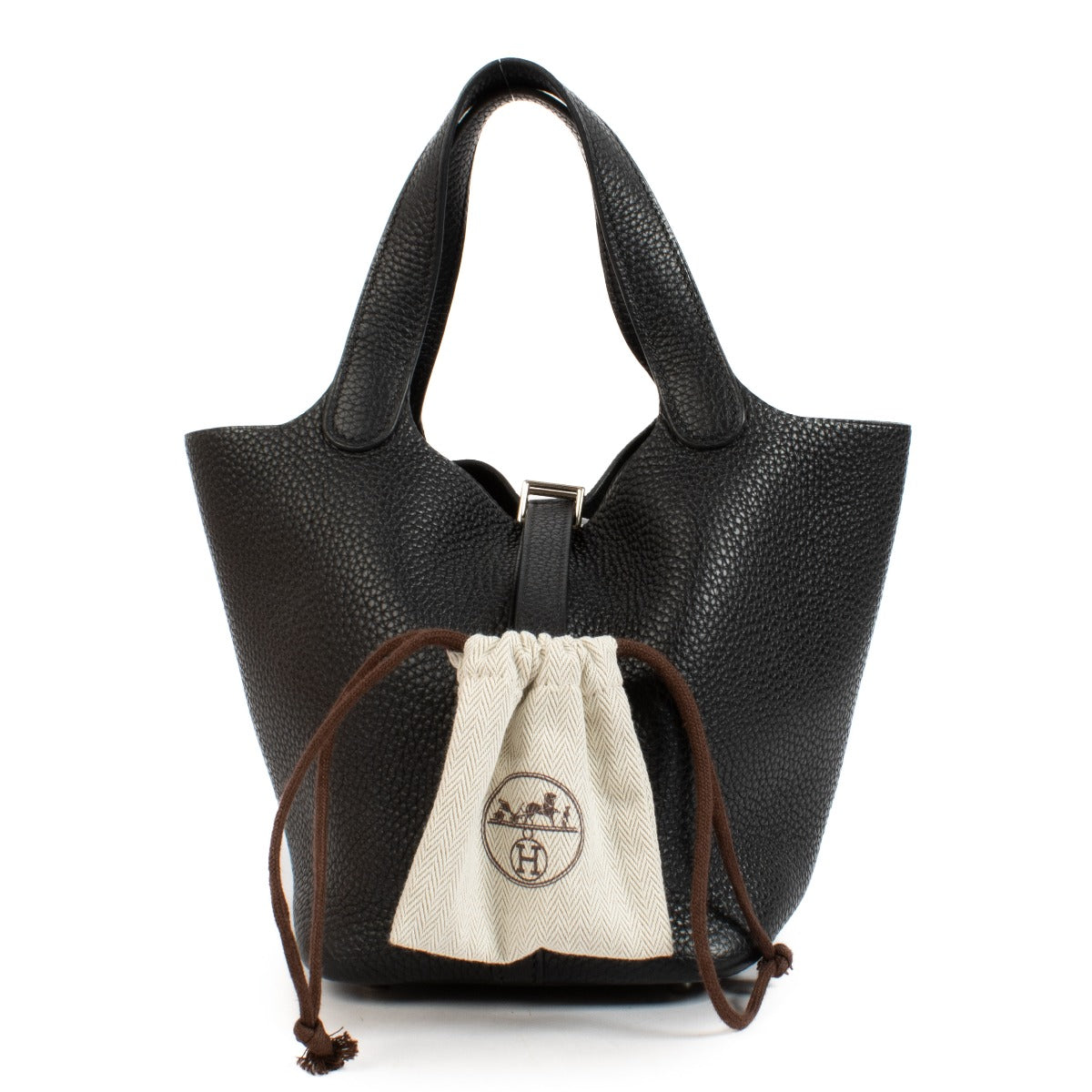 buy 100% authentic pre loved Hermes Picotin Lock 18 Black Clemence PHW on Labellov.com