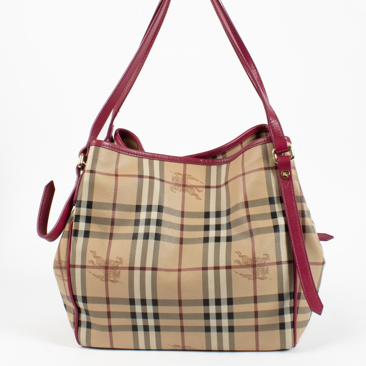 shop 100% authentic second hand Burberry Beige Check Top Handle Bag on Labellov.com