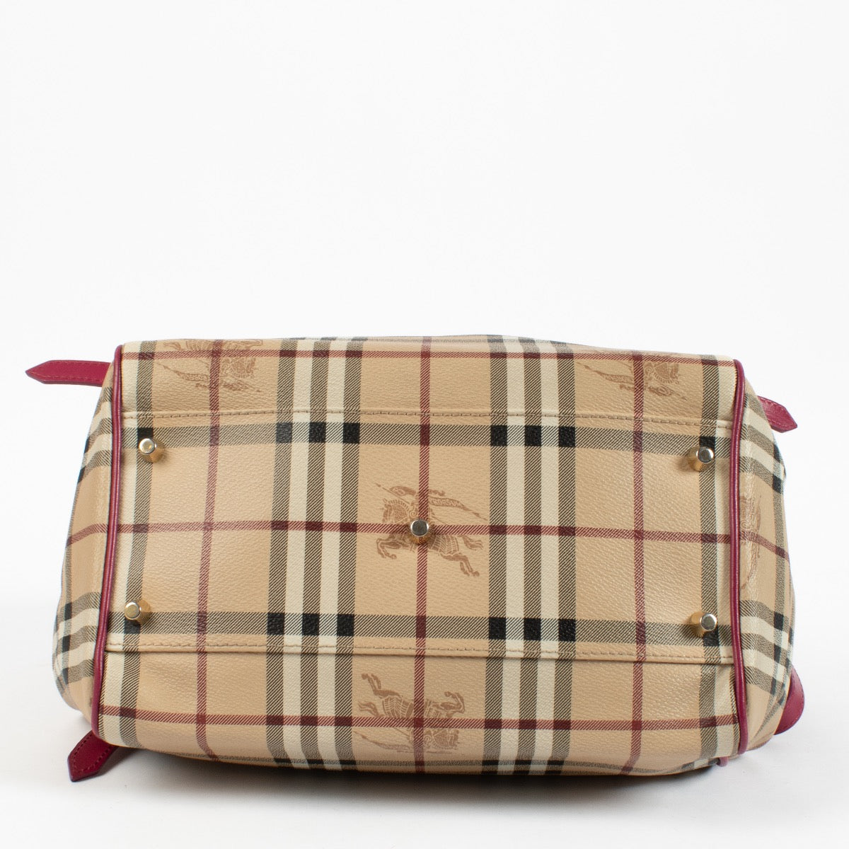 shop 100% authentic second hand Burberry Beige Check Top Handle Bag on Labellov.com