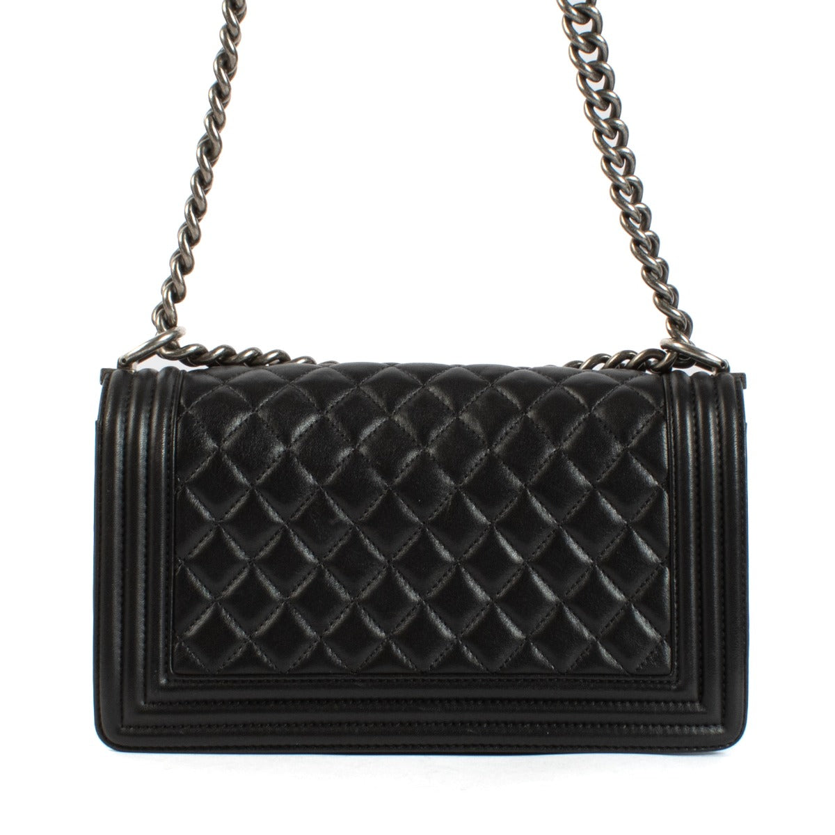 Chanel Medium Boy Bag van zwart kalfsleer