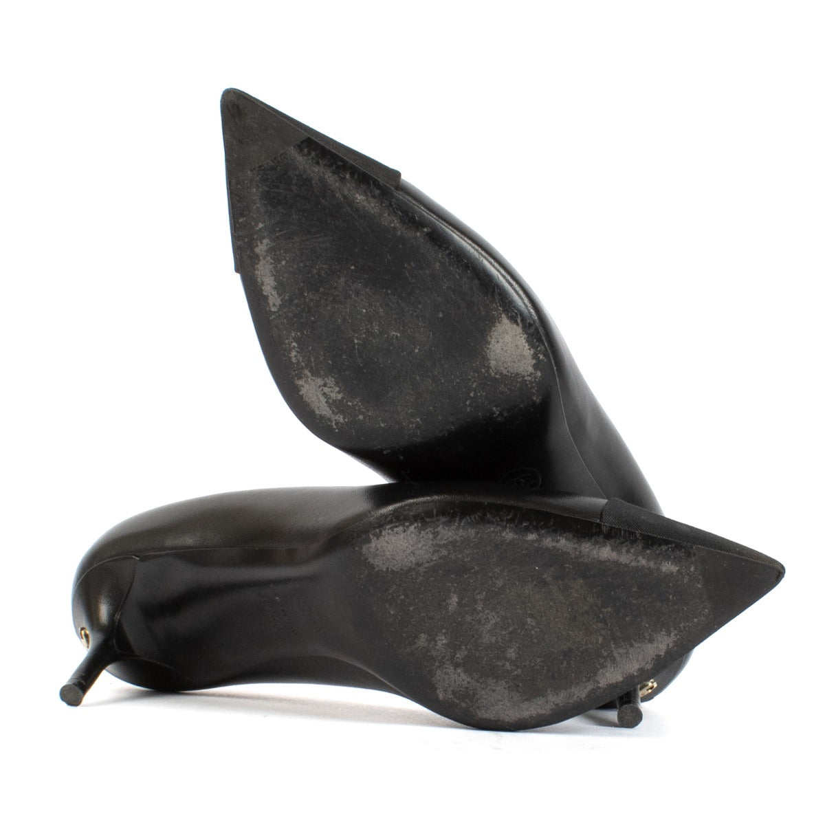 Escarpins Chanel 16A en agneau noir à bout pointu - Taille 39 1/2