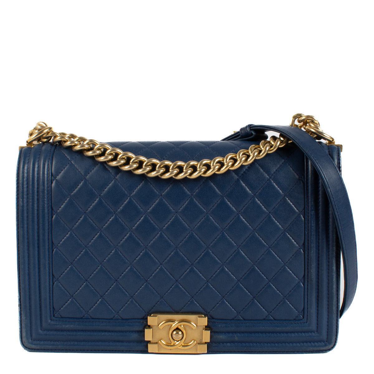Chanel Cobalt Blue Boy Large Crossbody Bag