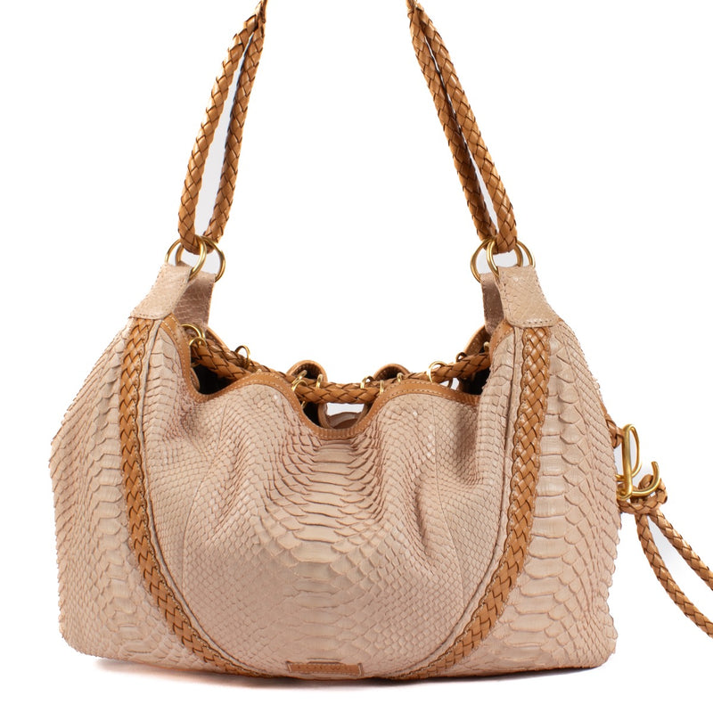 shop 100% authentic second hand Loewe Pink Python Hobo Bag on Labellov.com