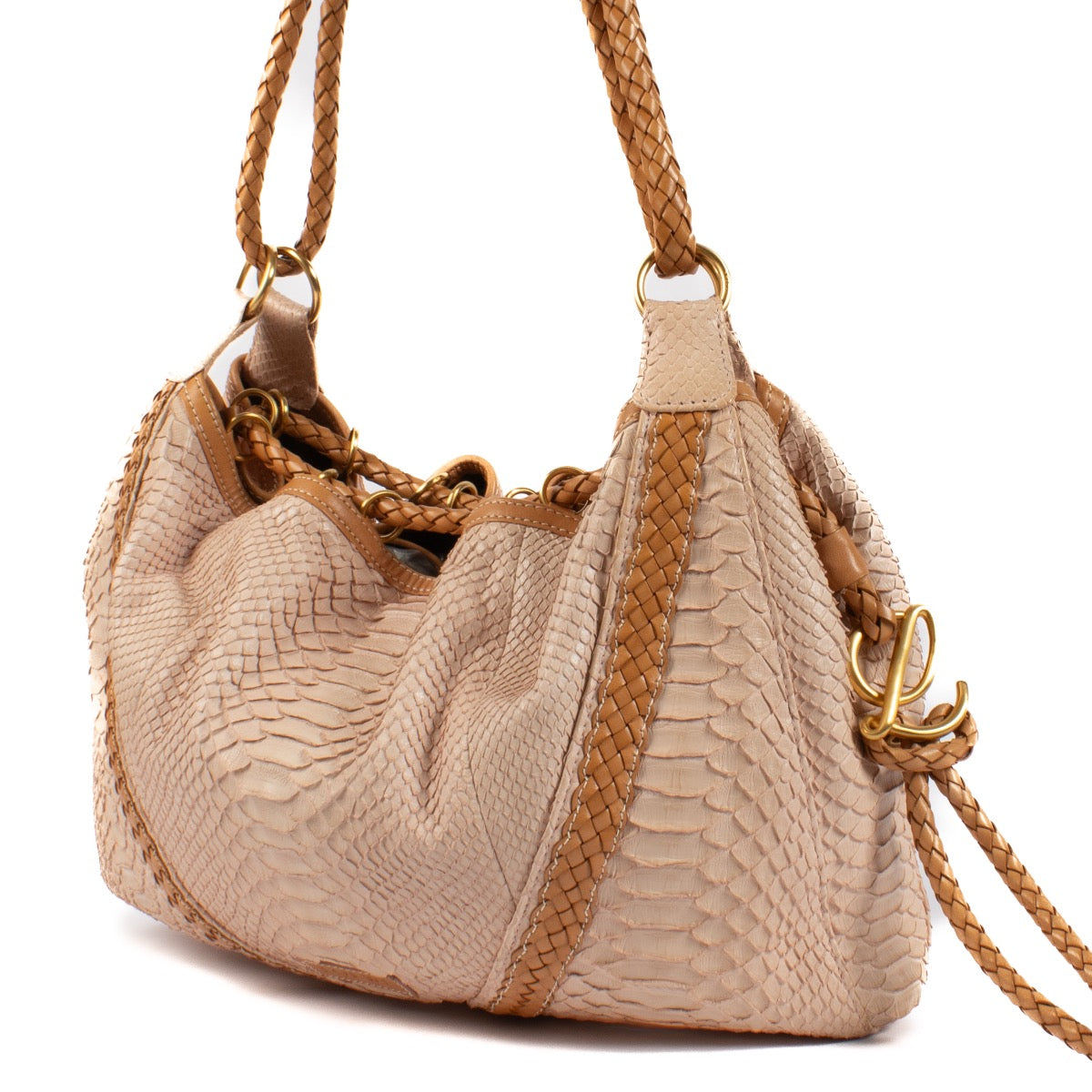 shop 100% authentic second hand Loewe Pink Python Hobo Bag on Labellov.com