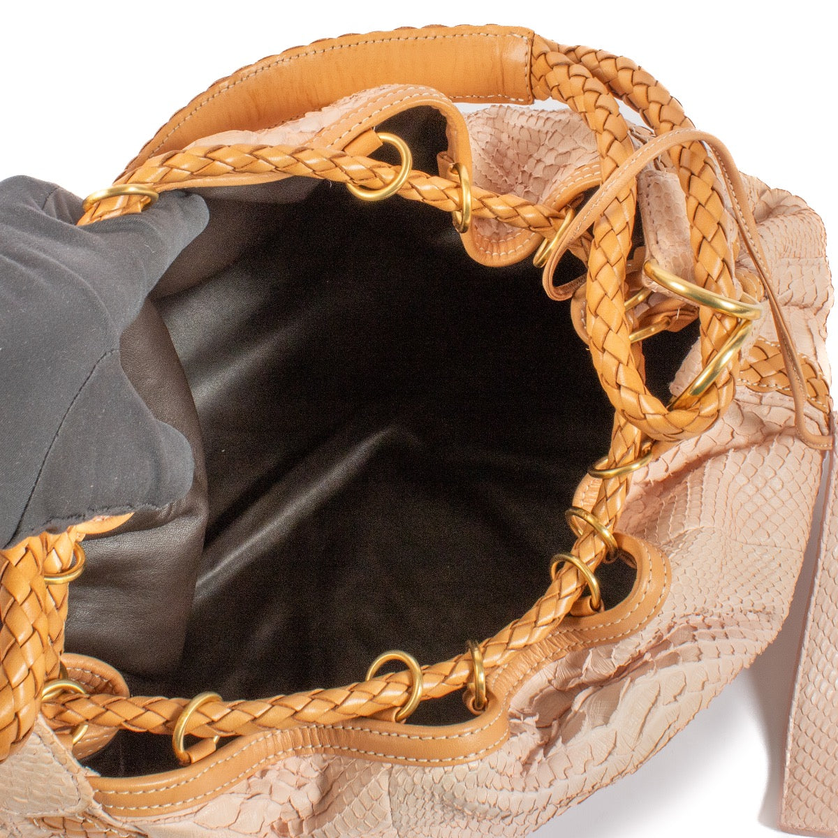 shop 100% authentic second hand Loewe Pink Python Hobo Bag on Labellov.com