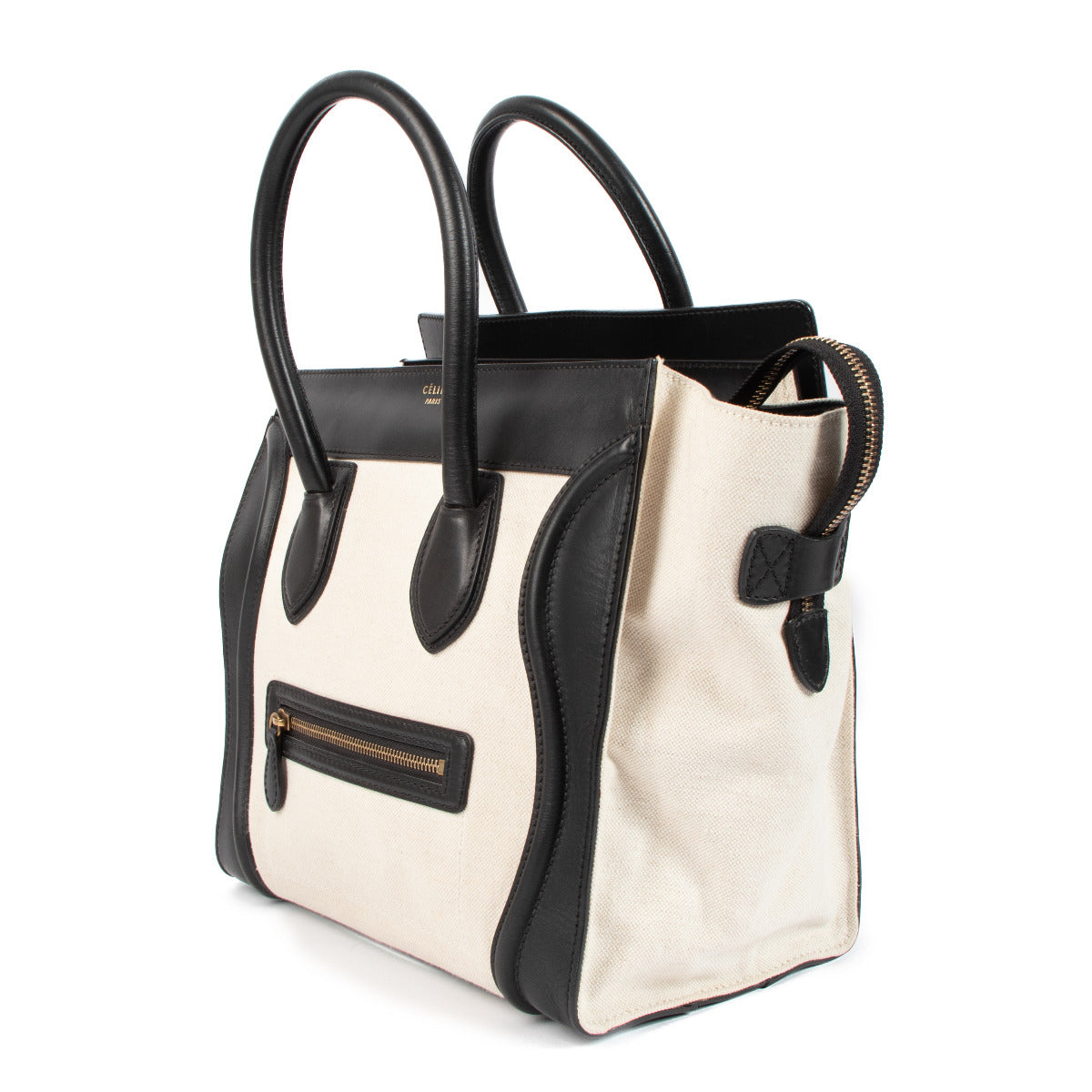 Celine Beige Mini Luggage Top Handle Bag aan de beste prijs bij Labellov tweedehands luxe in Antwerpen en Knokke.