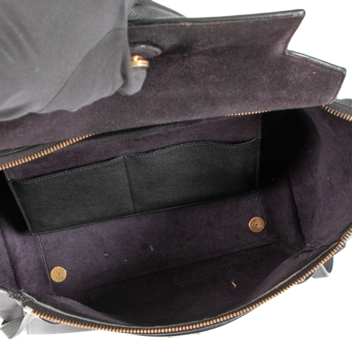 Celine Black Mini Belt Top Handle Bag