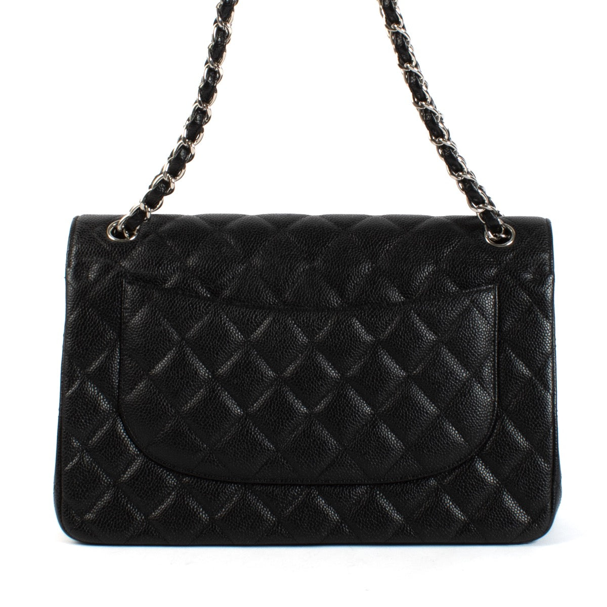 Shop safe online at Labellov in Antwerp, Brussel and Knokke this 100% authentic second hand Chanel Black Caviar Large Classic Flap Bag
