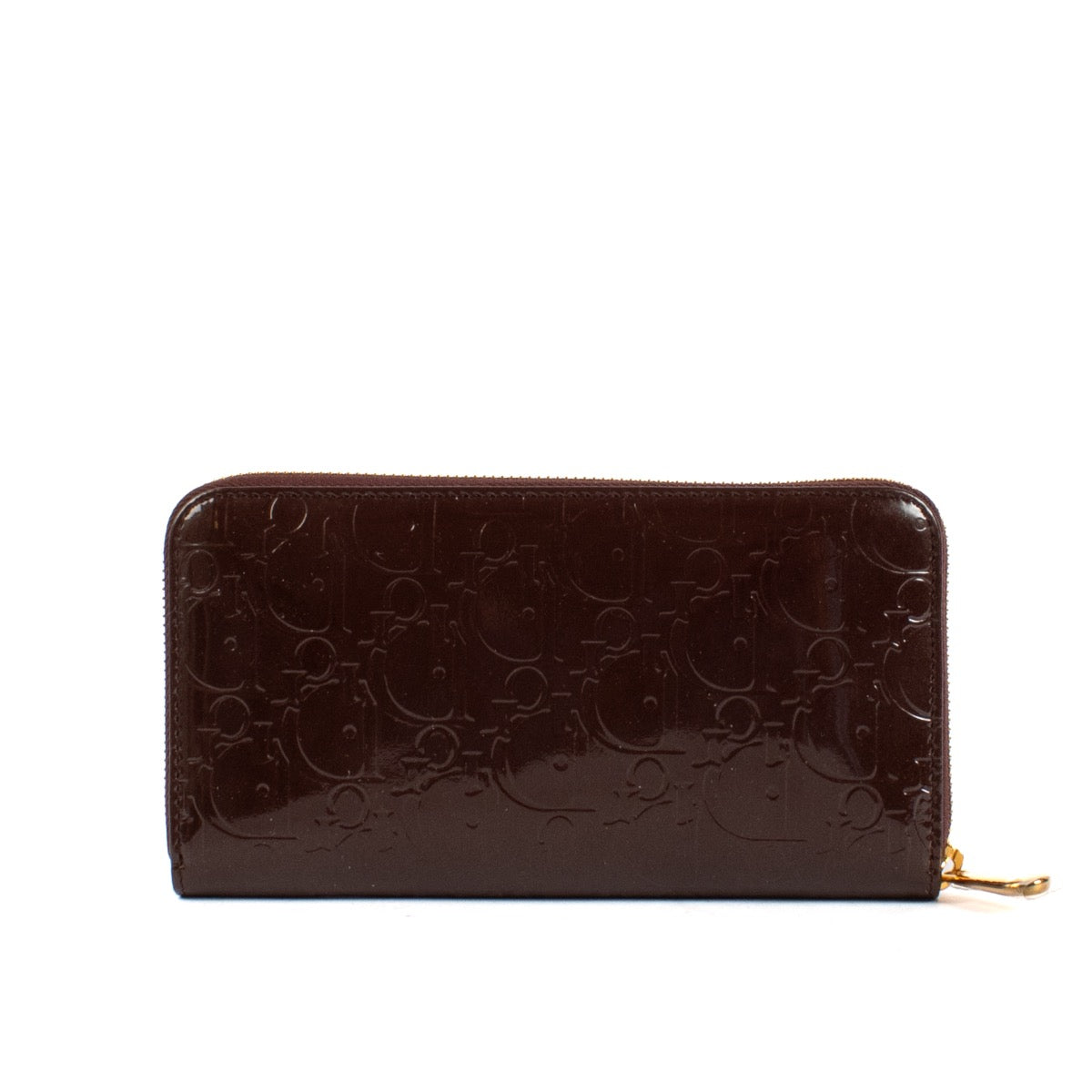 Shop safe online at Labellov in Antwerp, Brussels and Knokke this 100% authentic second hand Christian Dior Burgundy Monogram Patent Leather Wallet