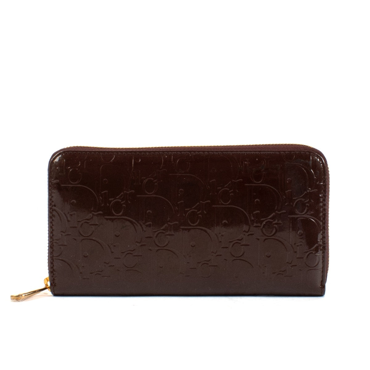 Shop safe online at Labellov in Antwerp, Brussels and Knokke this 100% authentic second hand Christian Dior Burgundy Monogram Patent Leather Wallet