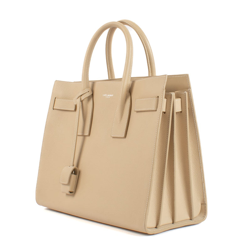 Saint Laurent Beige Leather Sac de Jour Small Bag