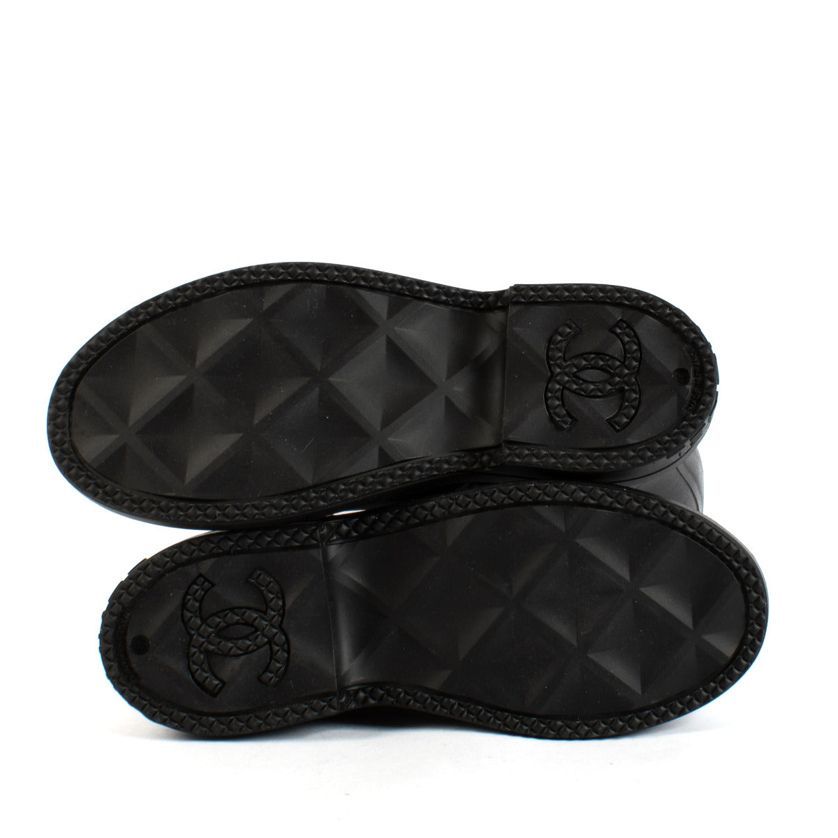 Bottes de pluie Chanel 22K en caoutchouc noir - Taille 40