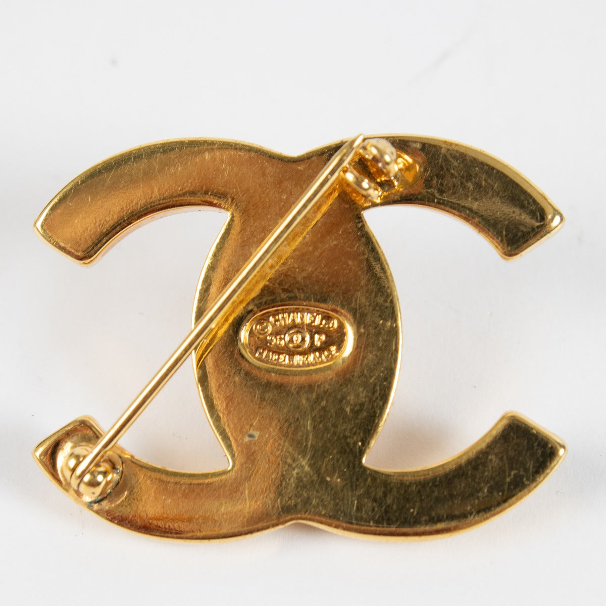 Chanel 96P Gold CC Turnlock Clasp Brooch