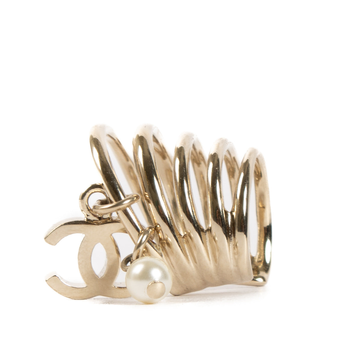 Chanel 22C Faux Pearl CC Ear Cuff