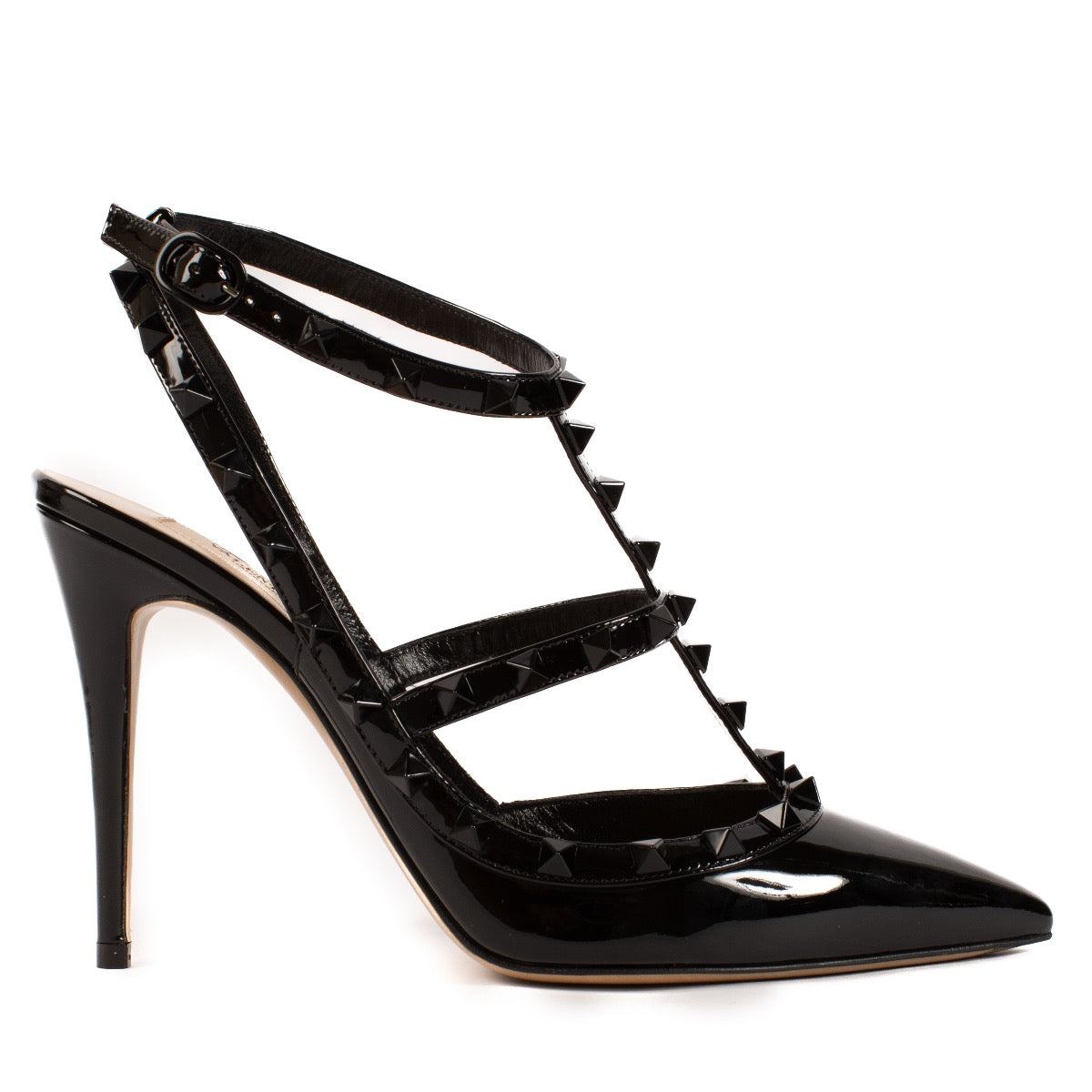 shop 100% authentic second hand Valentino Garavani Black Patent Rockstud Heels - Size 40 on Labellov.com
