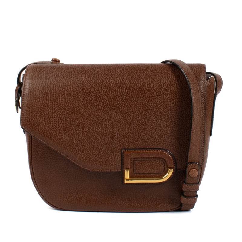 shop 100% authentic second hand Delvaux Brown Leather Diva Crossbody Bag on Labellov.com