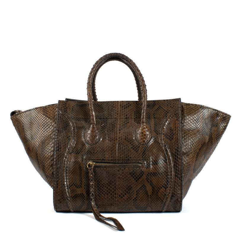 Shop 100% authentic secondhand Celine Brown Python Medium Luggage Bag on Labellov.com