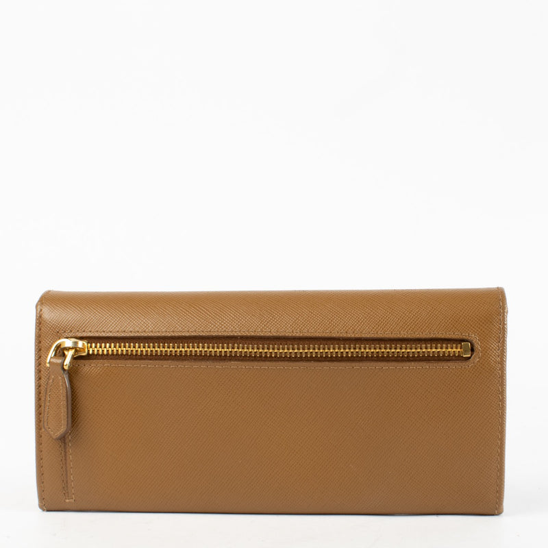 Prada Camel Saffiano Wallet