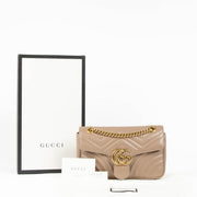 Authentic pre-loved Gucci Beige Small GG Marmont Shoulder Bag on Labellov.com