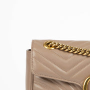 Authentic pre-loved Gucci Beige Small GG Marmont Shoulder Bag on Labellov.com