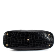 Shop safe online at Labellov in Antwerp, Brussels and Knokke this 100% authentic second hand Saint Laurent Blue Crocodile Embossed Large Muse Bag