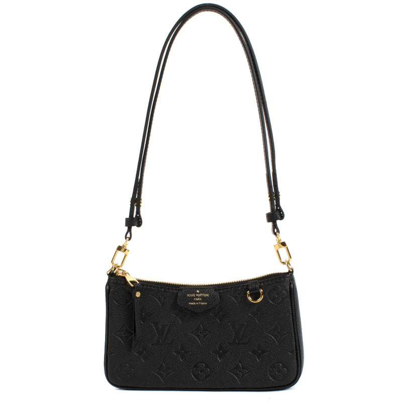 Shop safe online at Labellov in Antwerp, Brussels and Knokke this 100% authentic second hand Louis Vuitton Black Monogram Empreinte Easy Pouch On Strap