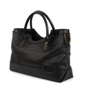 Shop safe online at Labellov in Antwerp, Brussels and Knokke this 100% authentic second hand designer Delvaux Black Toile De Cuir Panier Palais Shoulder Bag