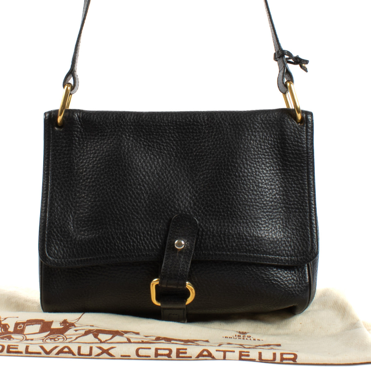 Delvaux Black Small Fichou Shoulder Bag aan de beste prijs bij Labellov tweedehands luxe in Antwerpen en Knokke