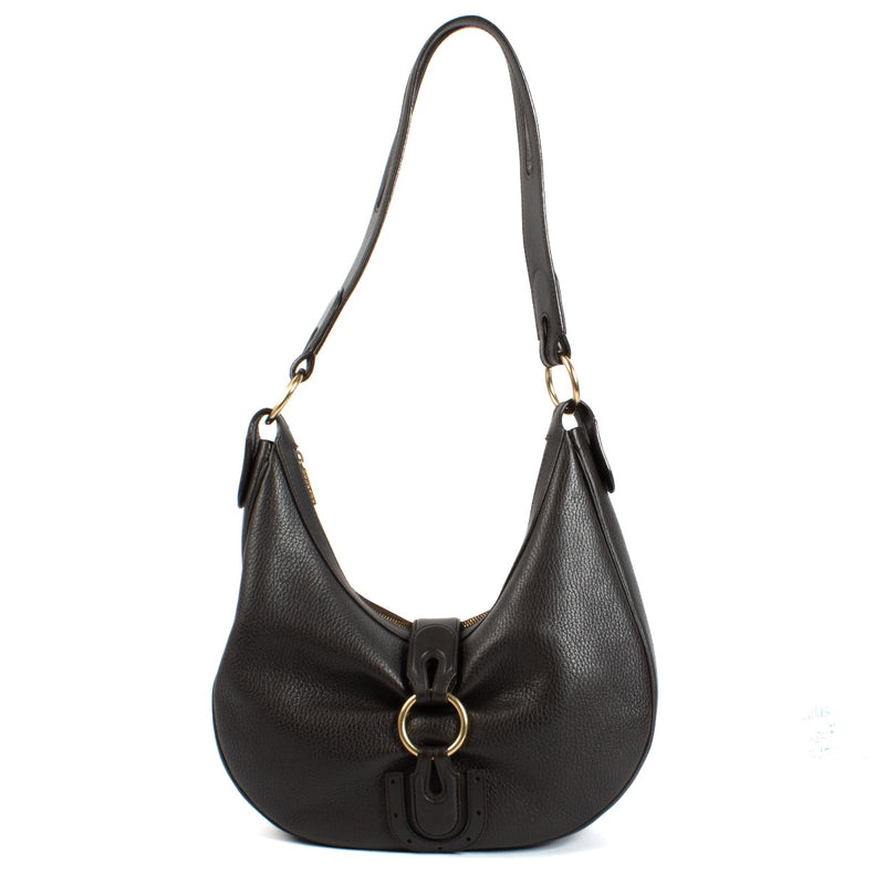 Shop safe online at Labellov in Antwerp, Brussels and Knokke this 100% authentic second hand Delvaux Dark Brown Camille Shoulder Bag
