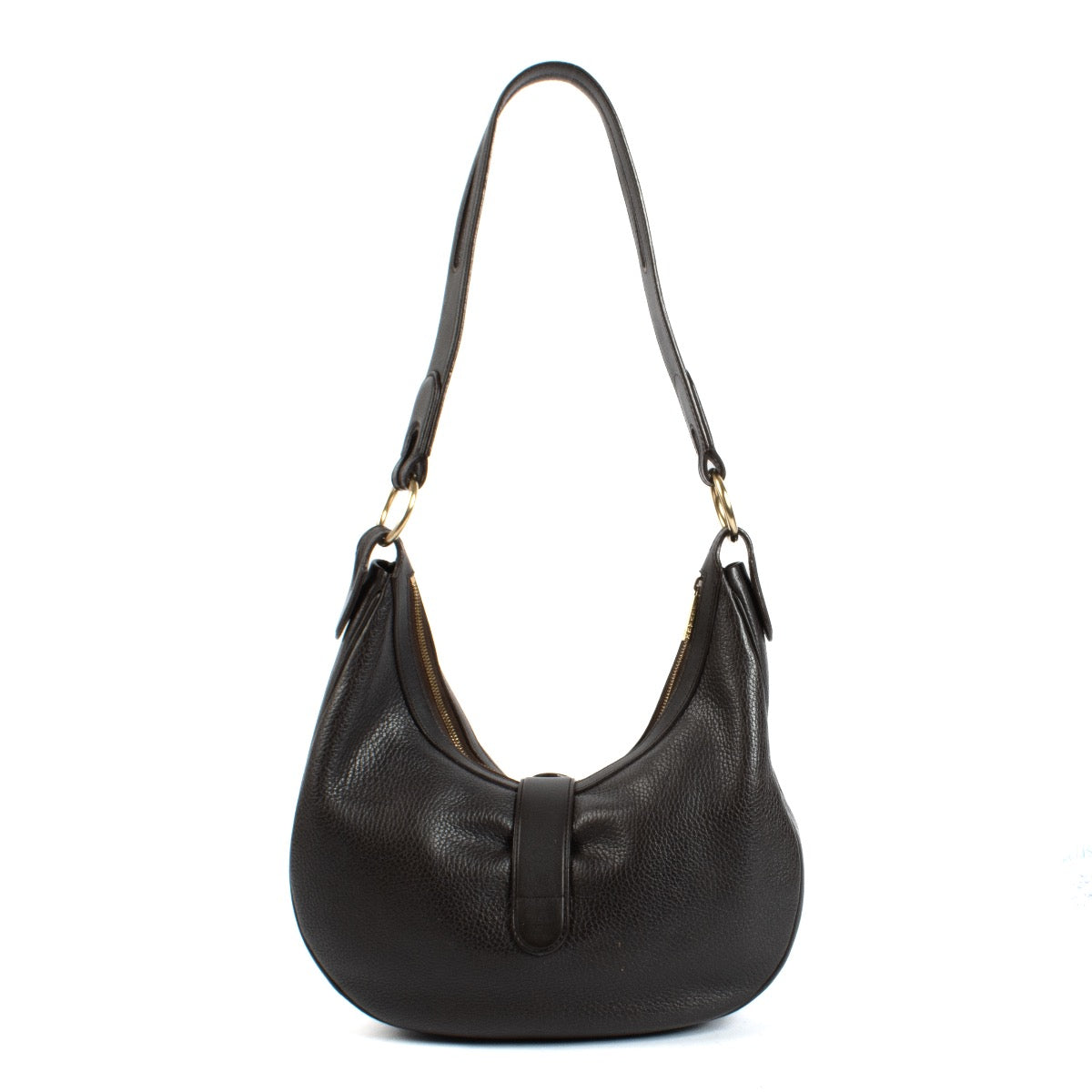 Shop safe online at Labellov in Antwerp, Brussels and Knokke this 100% authentic second hand Delvaux Dark Brown Camille Shoulder Bag