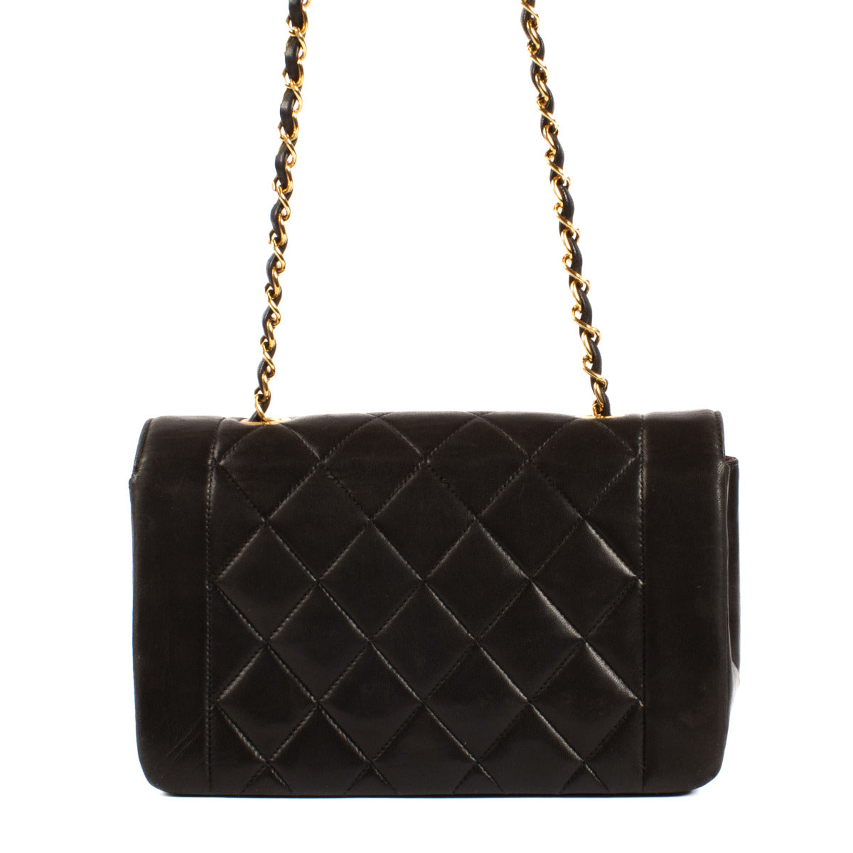 Sac Chanel Diana petit modèle en agneau marron