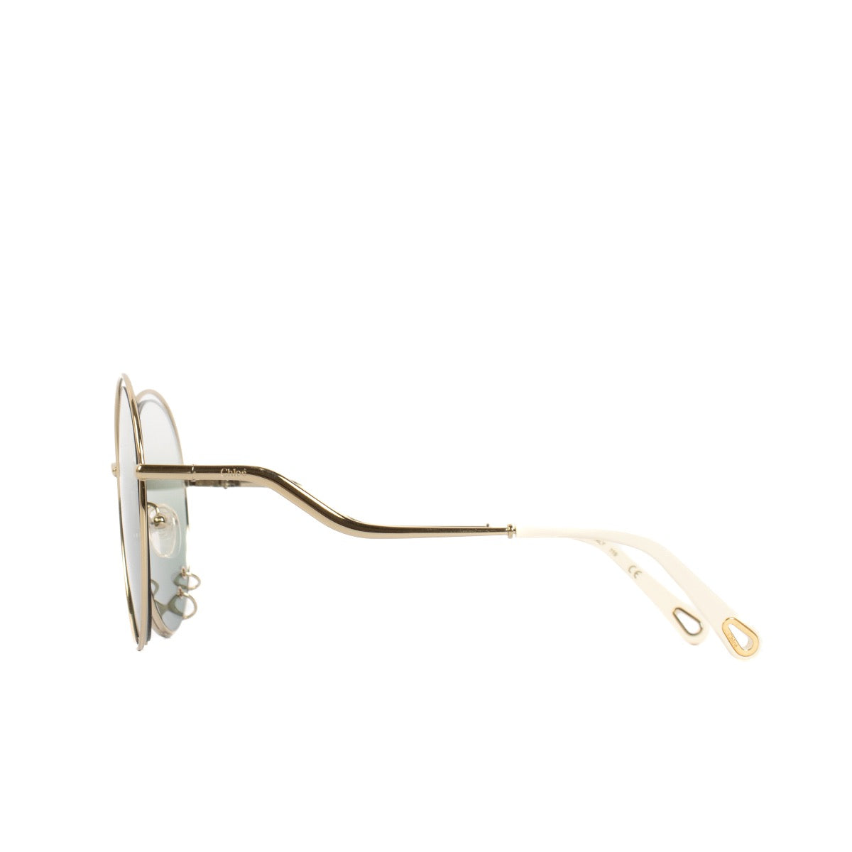 shop 100% authentic second hand Chloé Gold Round Sunglasses on Labellov.com